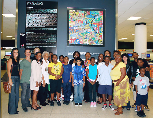It;s Our World - Created by L.E.T.S. Draw students:  Aaron Ashe, Dominique Byrd, Aesha Coleman, Charlotte Graham, Khyree Joseph, Kheyana Joseph and Nathaniel Perverdera.