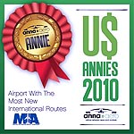 MIA Wins Anna.aero US ANNIE Prize 2010 “Airport With The Most New International Routes”